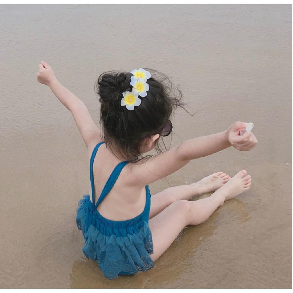 Bộ bơi liền thân công chúa/Bộ bơi đi biển/Bikini đi biển cực xinh cho bé gái