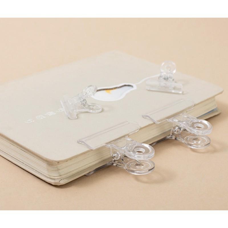 Kẹp Sổ Còng Nhựa Cứng Trong Suốt size 5cm - Binder Clip Nhựa