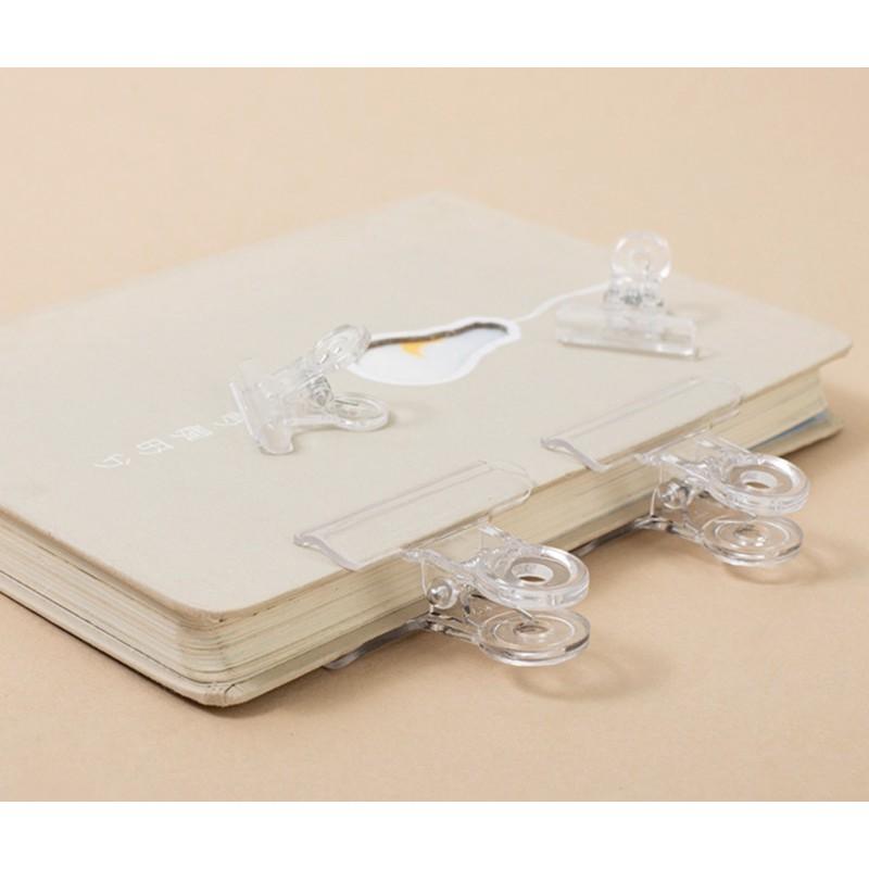 Kẹp Sổ Còng Nhựa Cứng Trong Suốt size 5cm - Binder Clip Nhựa