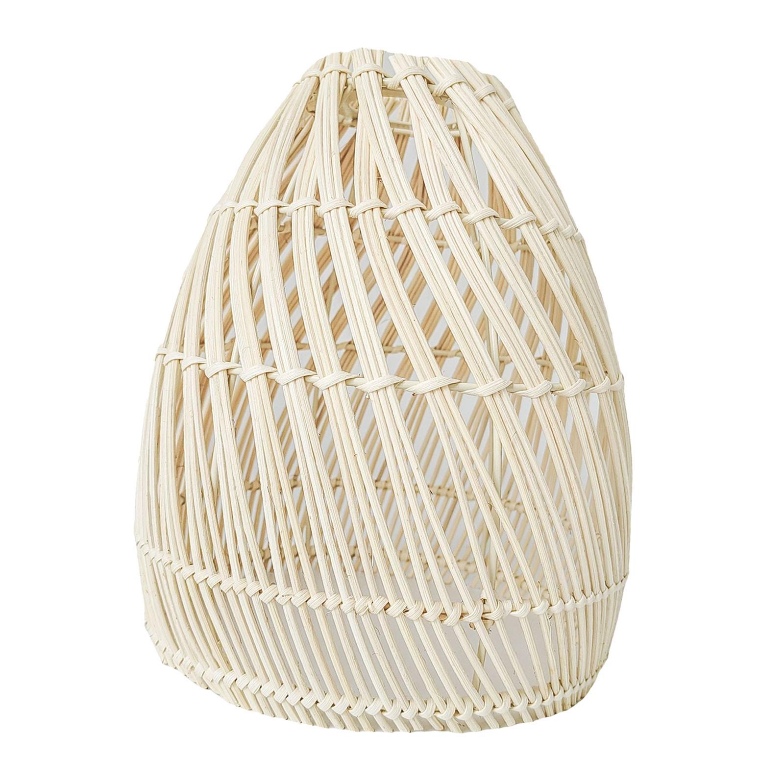Woven Rattan Pendant Lamp Cover 1 Piece Rattan Lamp Shade for Pendant Light,