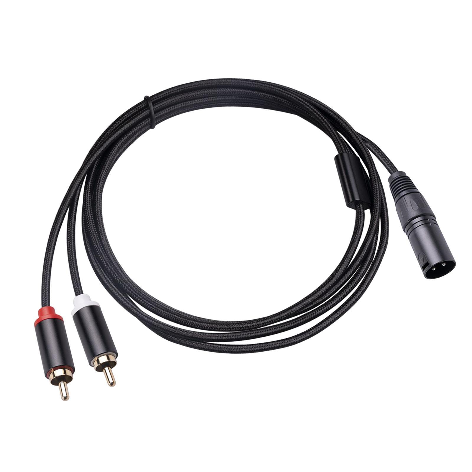 XLR to Dual Cable HiFi Stereo for Phones Mixers Home Theater Components 1m