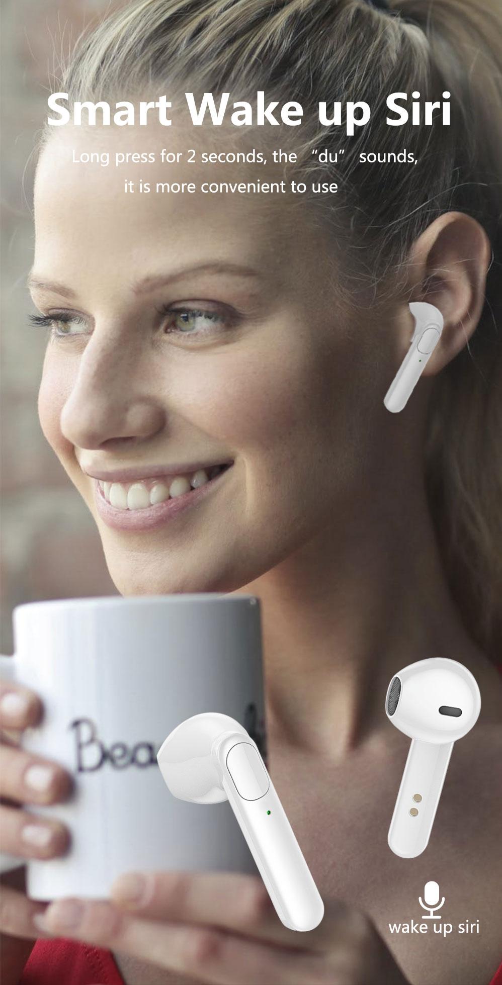 Mini  Bluetooth  5.0  Wireless  Headset Rechargeable Stereo Sports Earbuds