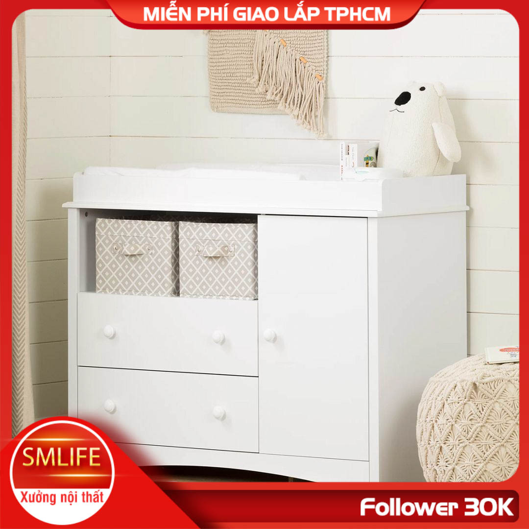 Kệ gỗ thay tã cho bé SMLIFE Katics