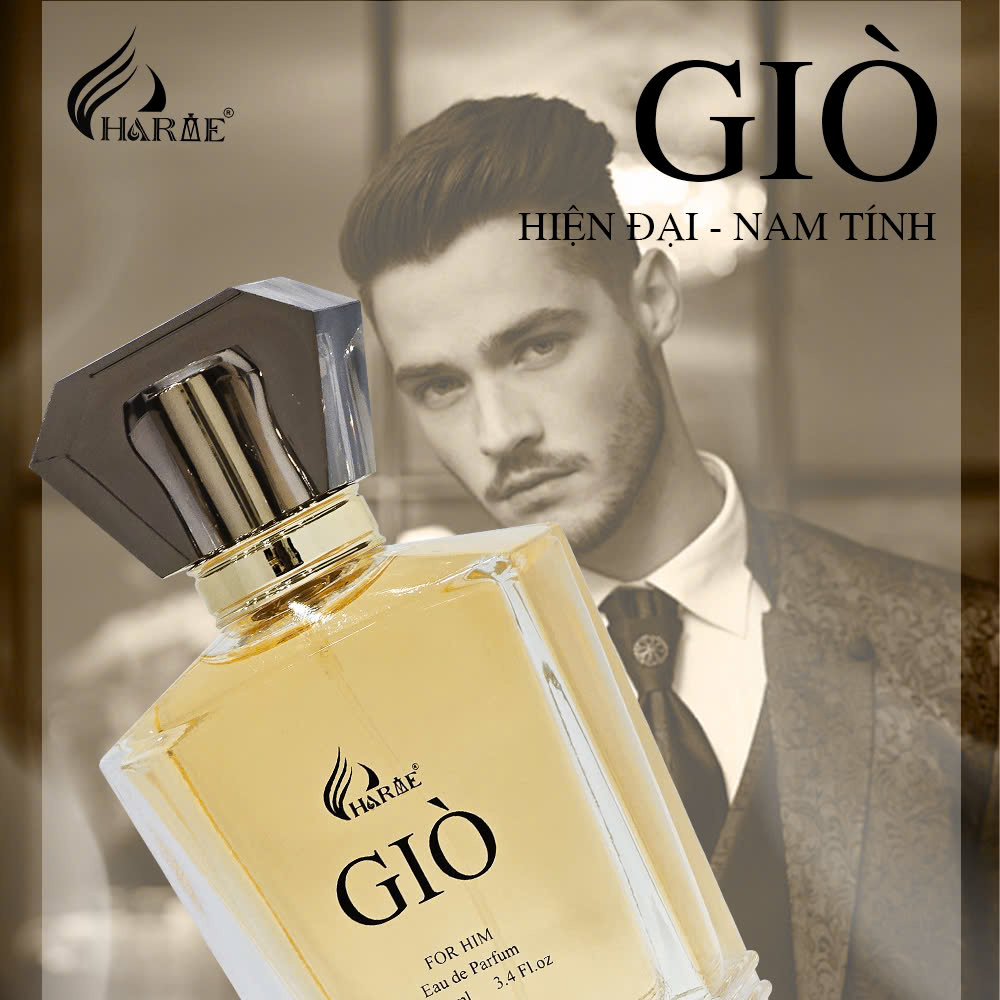 Nước hoa nam cao cấp, Charme Giò, hương trái cây, ngọt ngào, ấm áp, lưu hương lâu, độ tỏa hương xa, 100ml