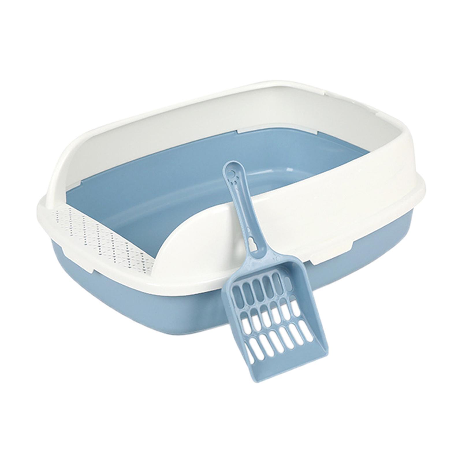 Cat Litter Box Kitten Litter Pan Toilet Detachable Rim Bedpan