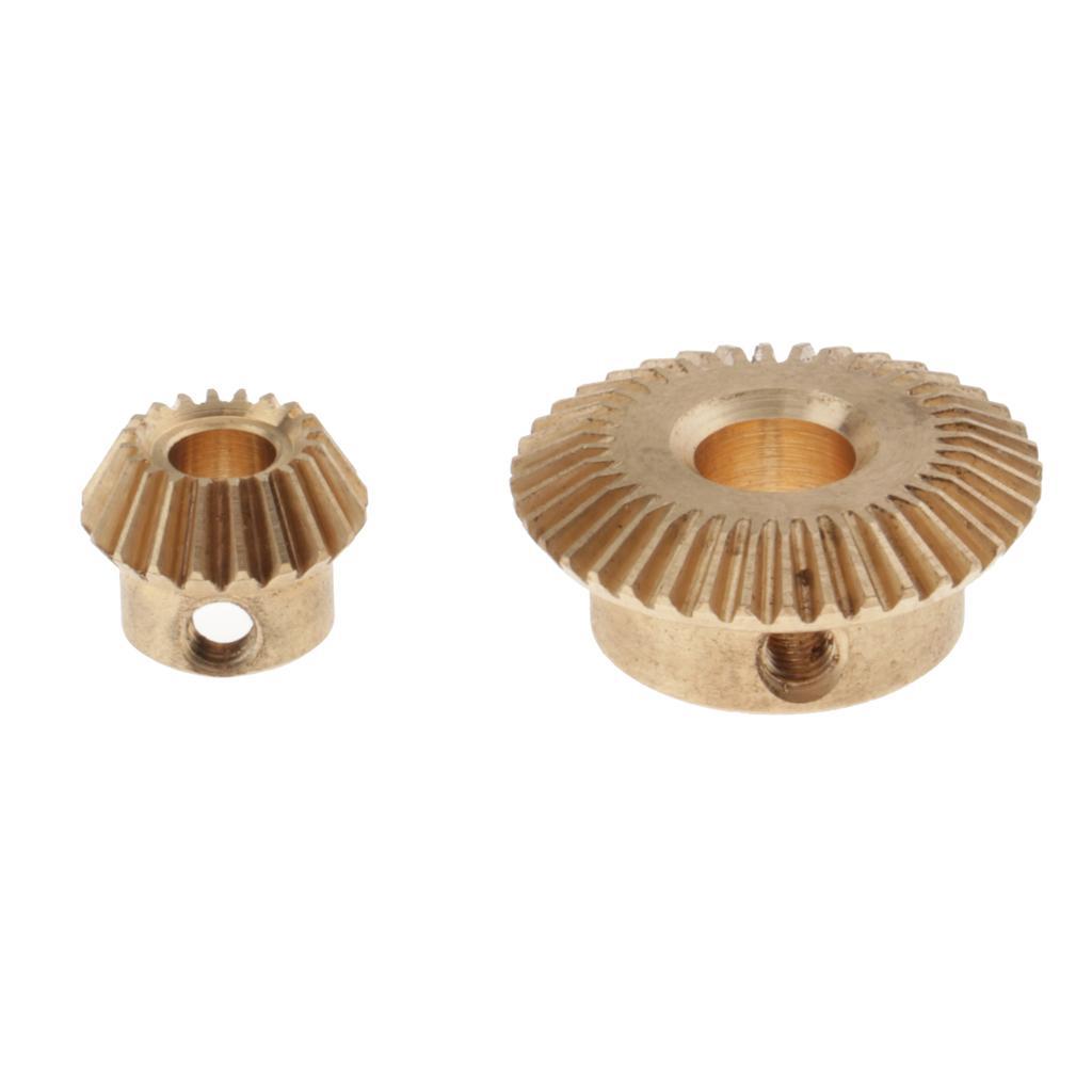 3-5pack 0.5 Modulus Brass Bevel Gear 20 40Tooth 4 6mm Diameter Inner Hole