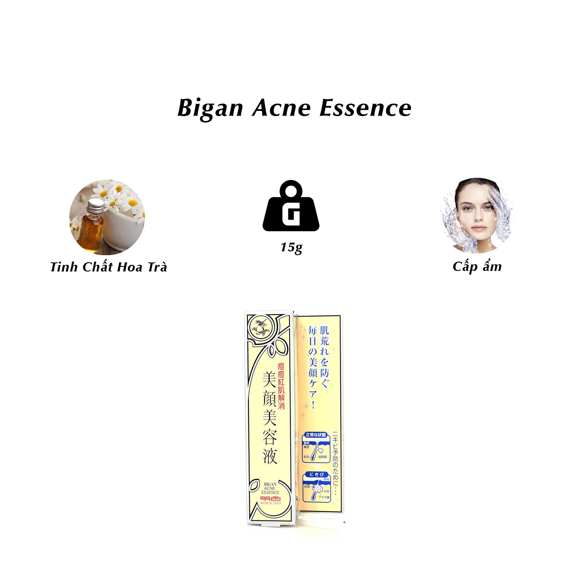 Tinh Chất Dưỡng Ngăn Ngừa Mụn Meishoku  Bigan  Essence 15g