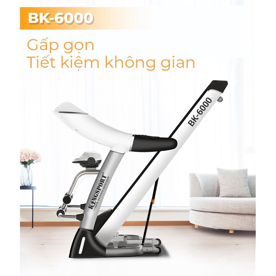Máy chạy bộ KINGSPORT BK-6000 đa năng có chức nâng dốc tự động, kèm theo đai massage và thanh gập bụng