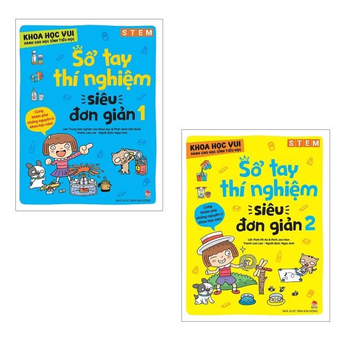 Sách - Combo Khoa Học Vui Cho Học Sinh Tiểu Học - Sổ Tay Thí Nghiệm Siêu Đơn Giản - NXB Kim Đồng