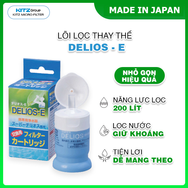 Bộ lọc SD8C-2 (Made in Japan) dùng cho bình lọc nước di động Kitz Super Delios  – Hàng chính hãng