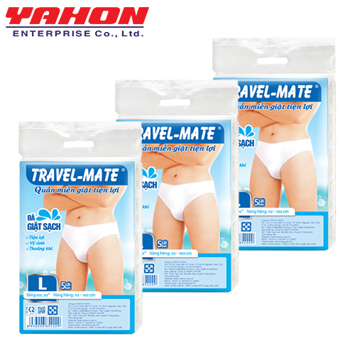 Combo 3 Quần Lót Tiện Lợi TRAVEL-MATE Nam 5 Cái/Bao