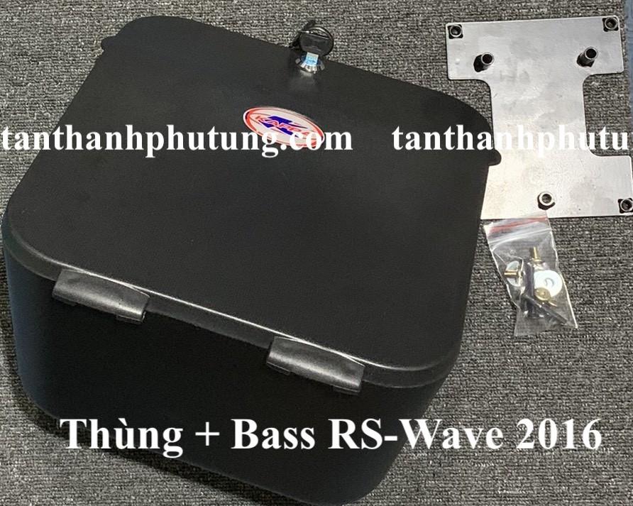 Thùng nhựa gắn trước dành cho Wave nhỏ, Wave RS, Sirius kèm bass chìa khoá