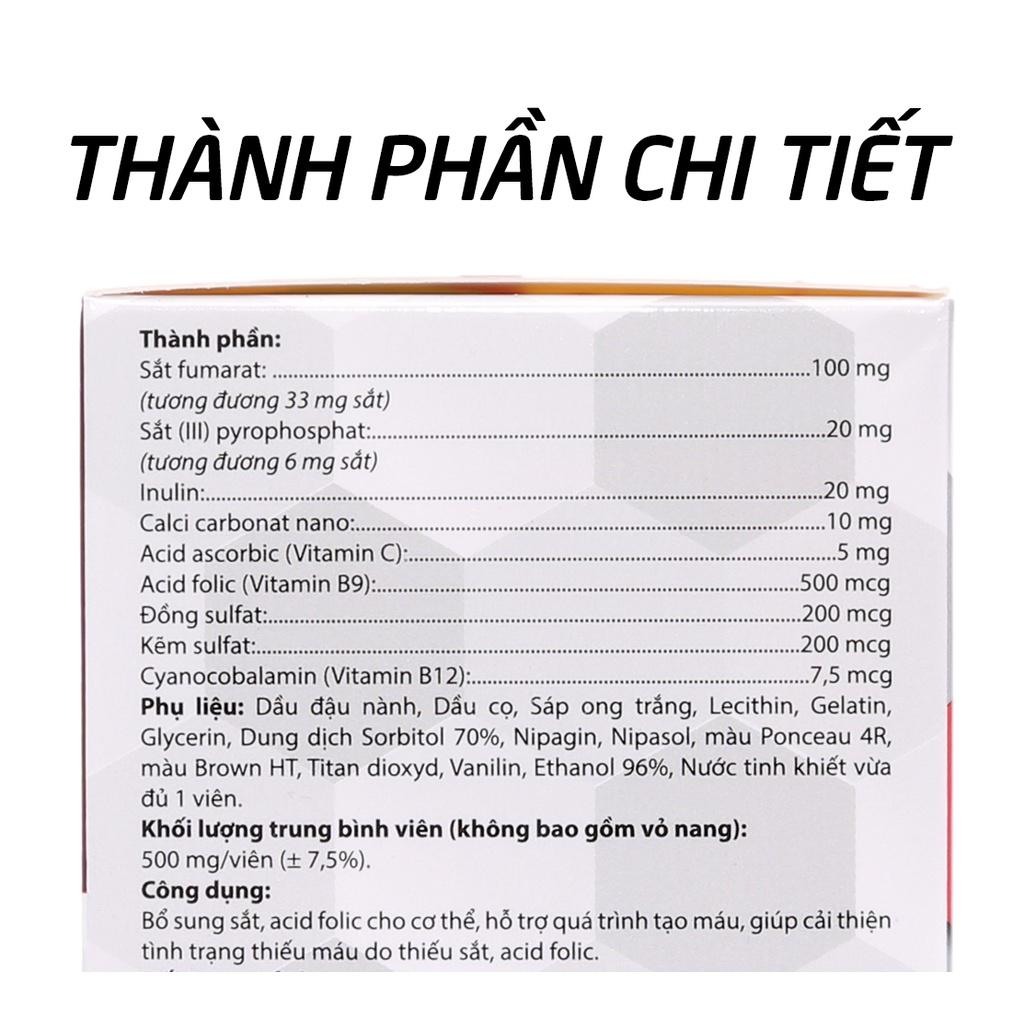 Viên uống bổ máu Fevitt Nano HDPHARMA bổ sung Sắt hữu cơ, Acid Folic - 30 viên