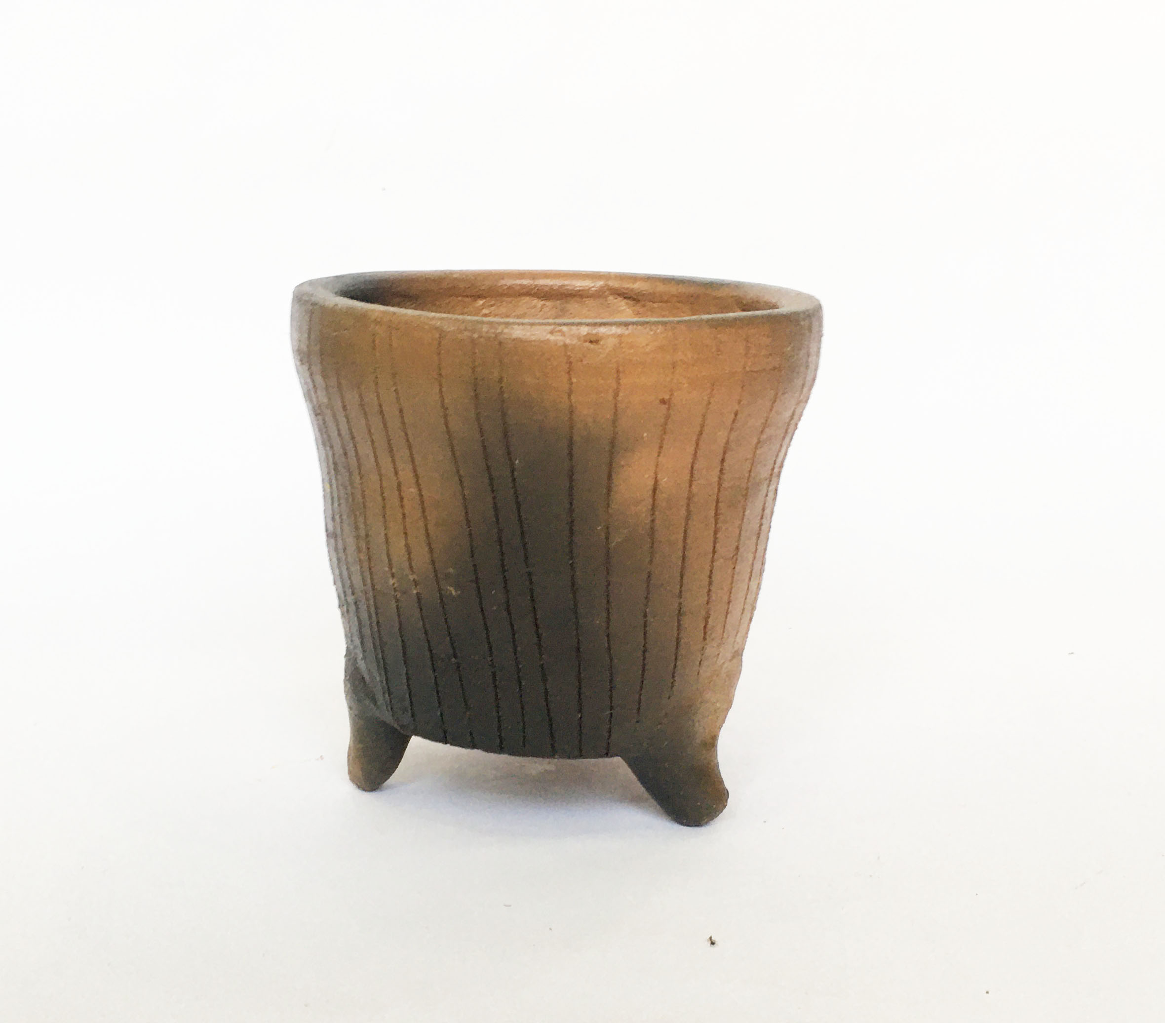 Chậu gốm đất nung ba chân handmade - Chậu gốm thủ công Chămpa Bàu Trúc, trồng sen đá, decor vintage