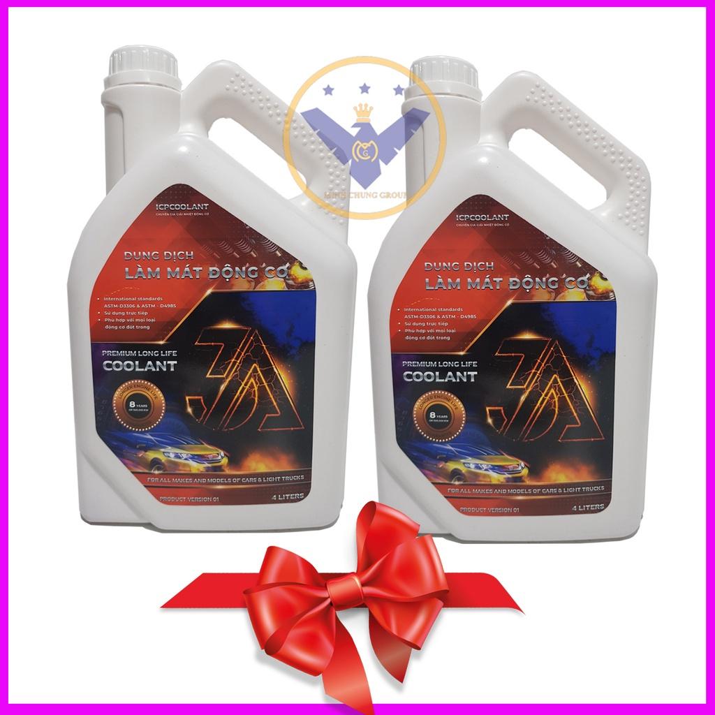 COMBO 2 can nước làm mát xe ô tô màu đỏ 3A Premium Longlife Coolant can 4L