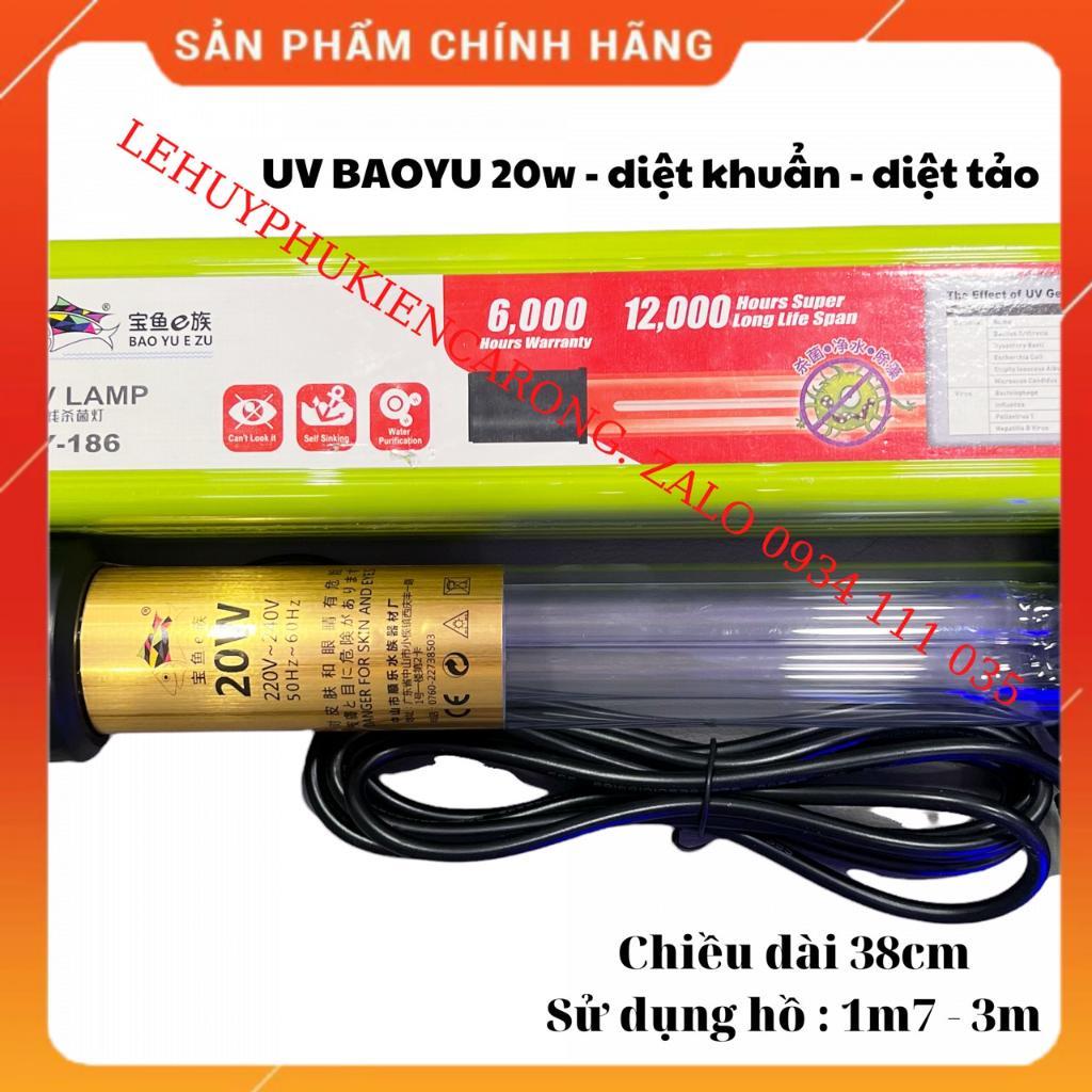 Đèn UV Baoyu BY186-20W Dài 36cm Diệt Rêu, Tảo, Khuẩn Có Hại Cho Hồ Cá