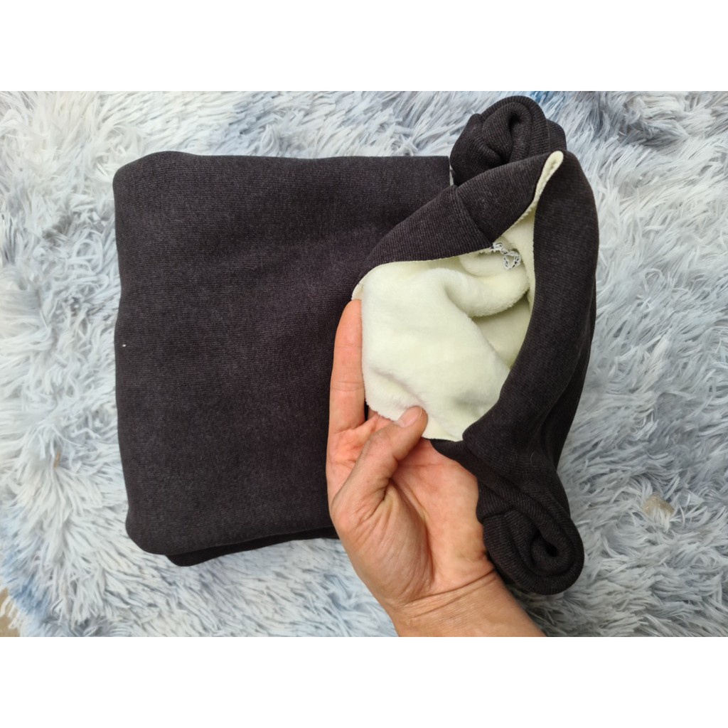 Áo Giữ Nhiệt Nữ Len Lót Lông Cổ Lọ Xuất Nhật MoTie Túi Hồng ( Túi Zip )