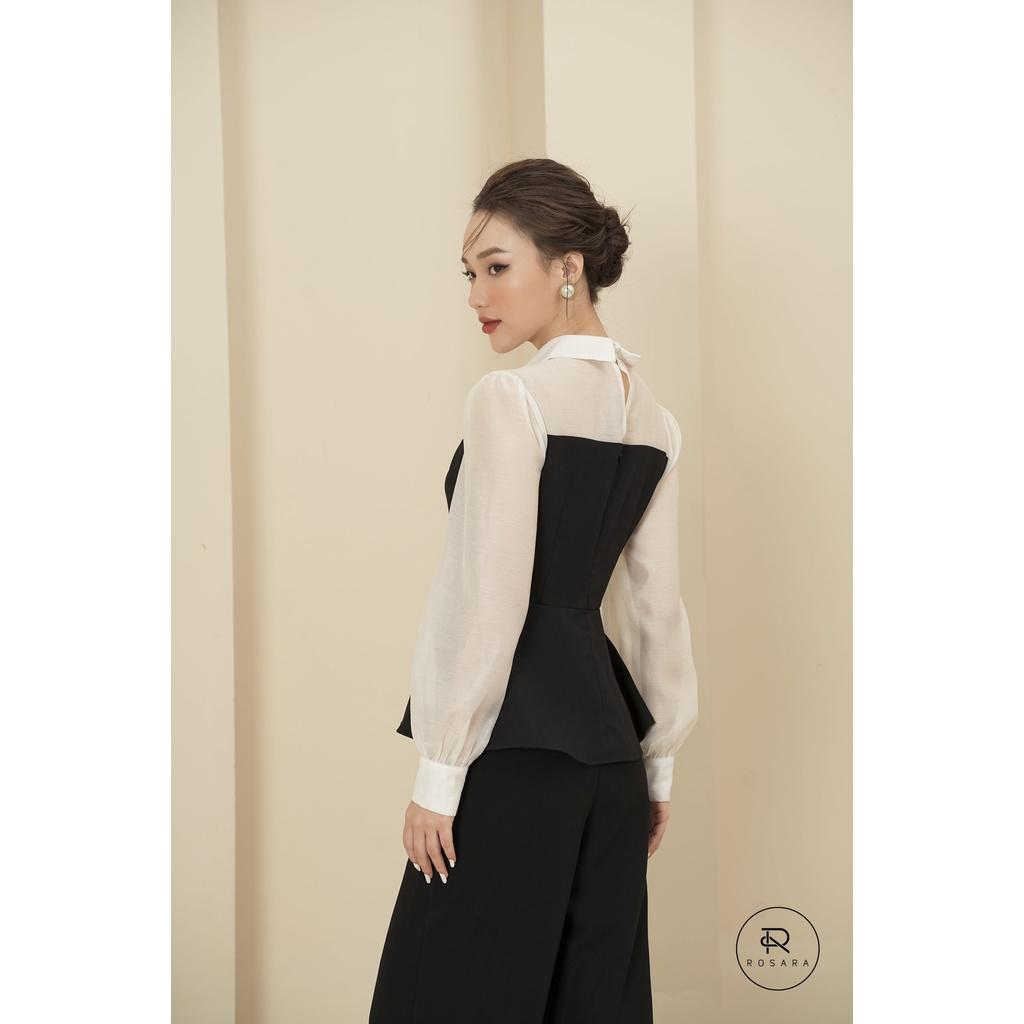 Áo sơ mi thời trang nữ peplum tiểu thư Rosara G12