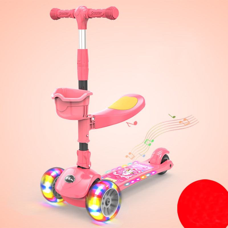 Xe trượt scooter YO-YO đa năng phát sáng cho bé từ 2 đến 12 tuổi - Xe thăng bằng có nhạc, ghế nhún cho trẻ