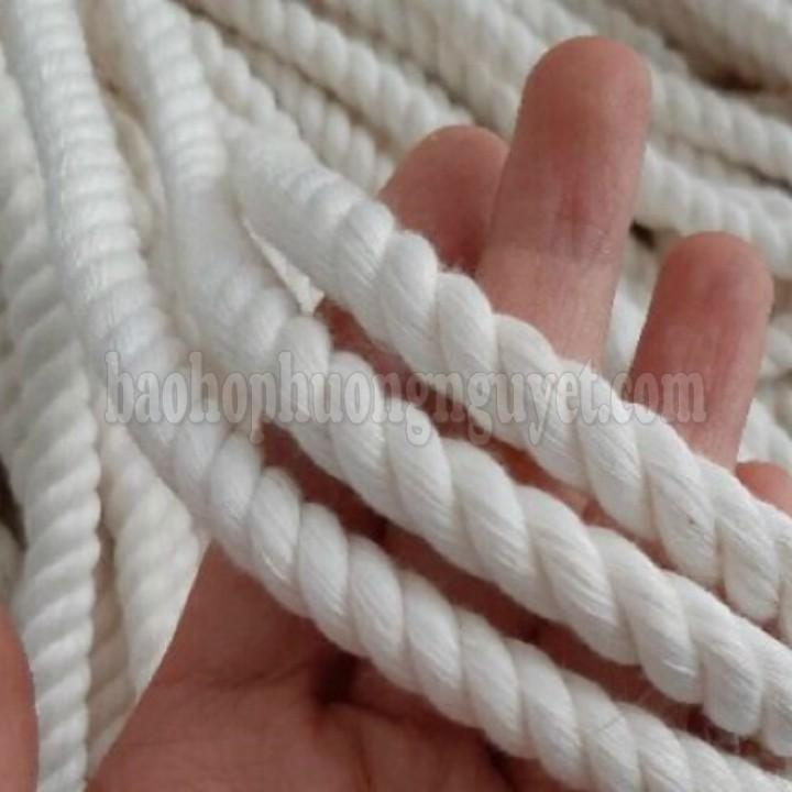 Dây thừng, dây trang trí, dây cotton Macrame xoắn size 5-7-10mm