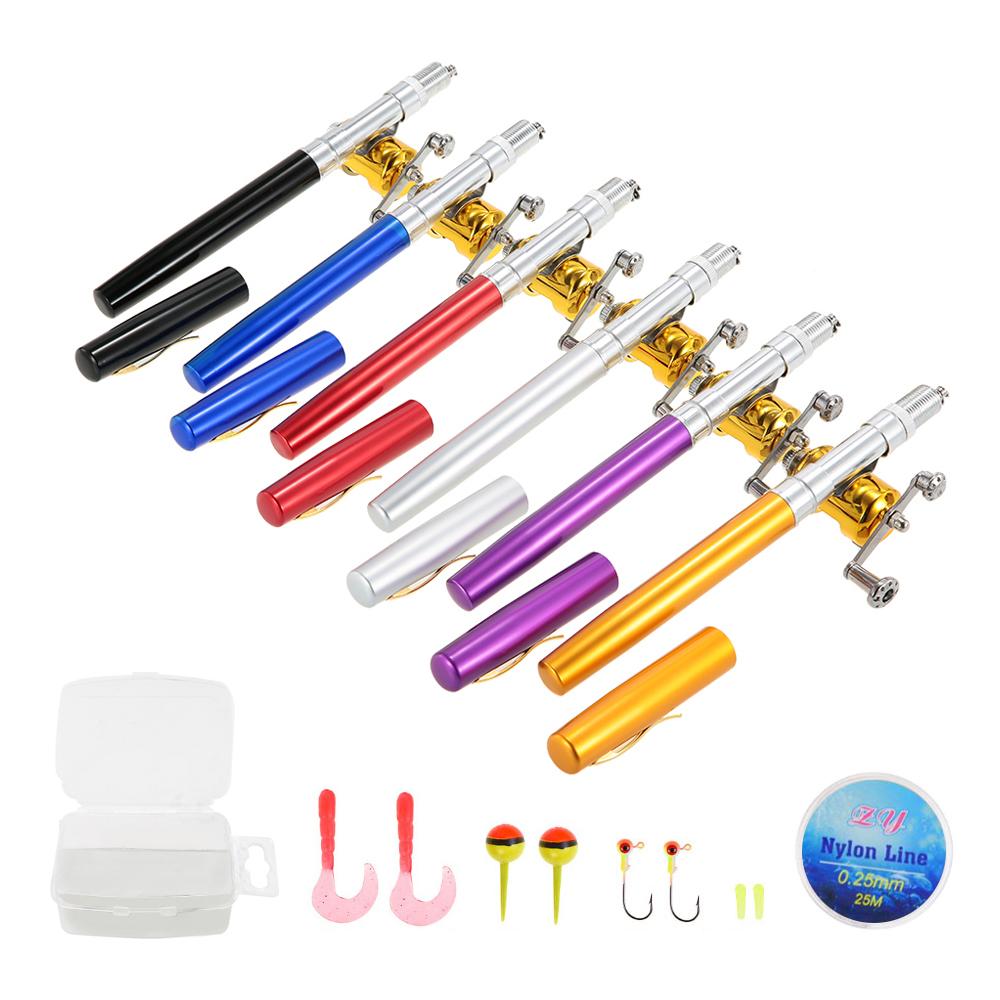 Cần câu cá mini bỏ túi kèm guồng quay và dây câu