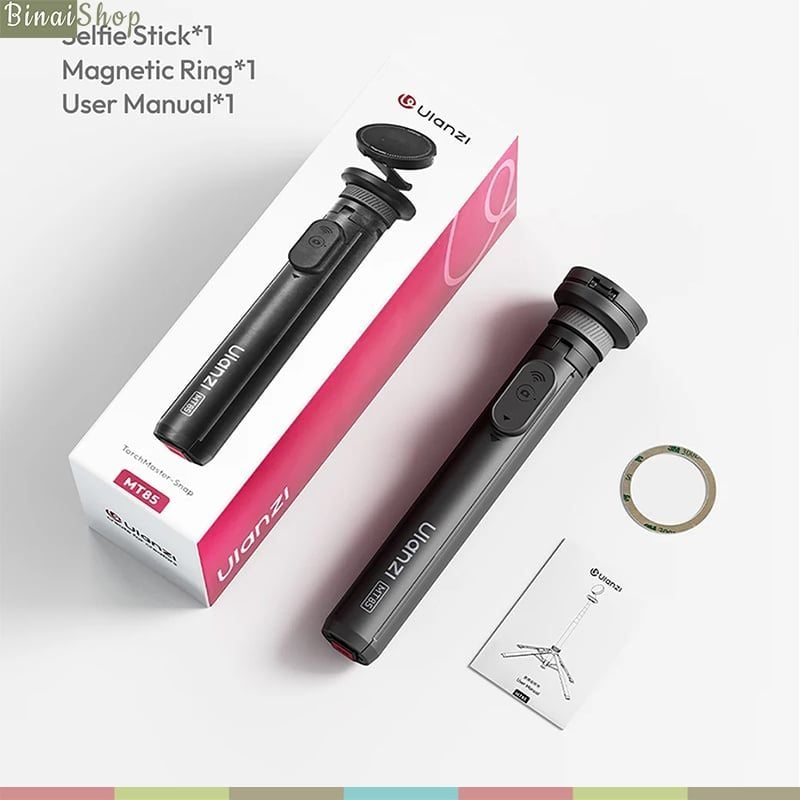 Ulanzi MT-85 - Tripod MagSafe 150cm, Auto Open, Xoay 360° Và Bluetooth Remote Thông Minh Cho Điện Thoại - Hàng chính hãng