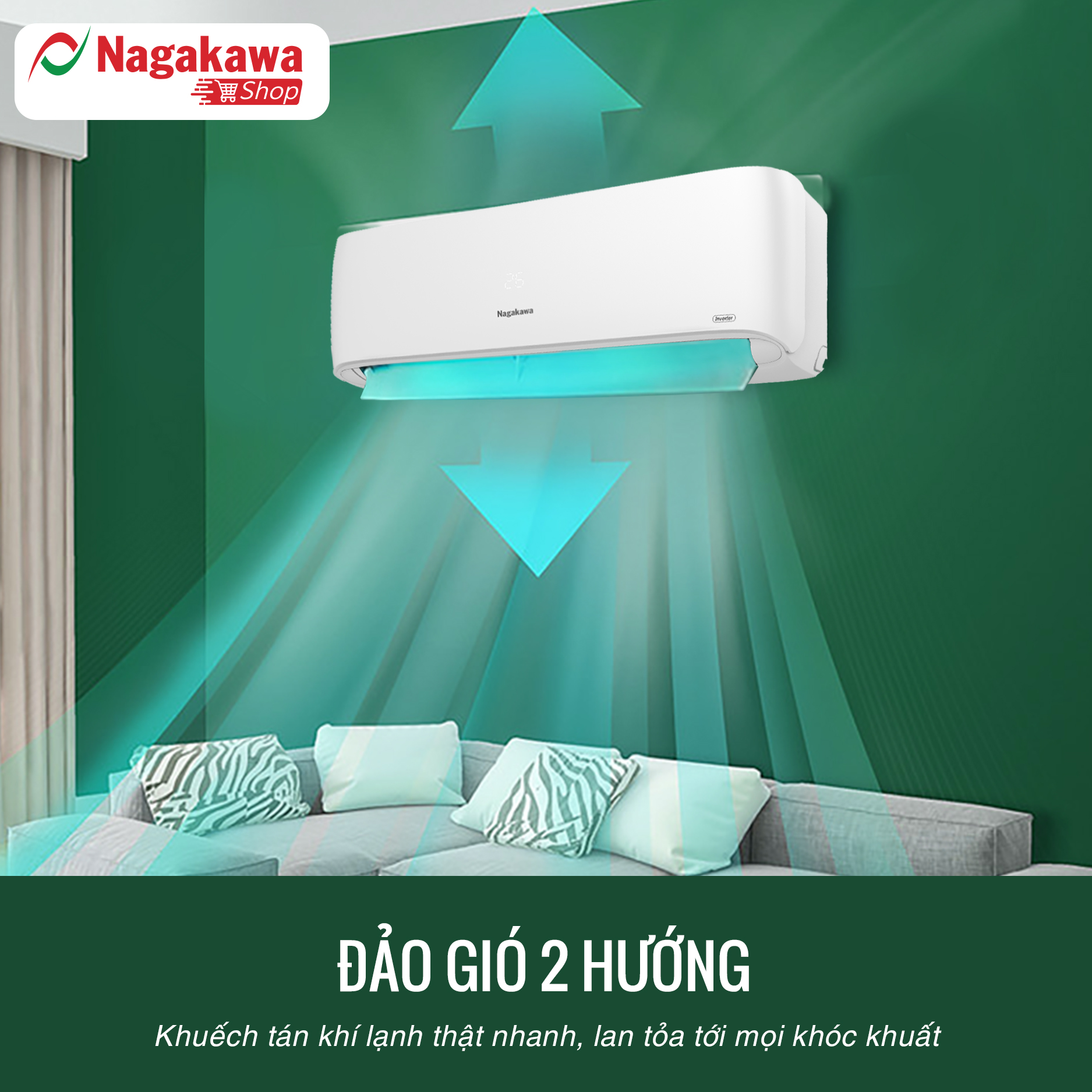 Điều hòa 1 chiều Inverter 12000BTU/H NIS-C12R2H12 - Hàng chính hãng