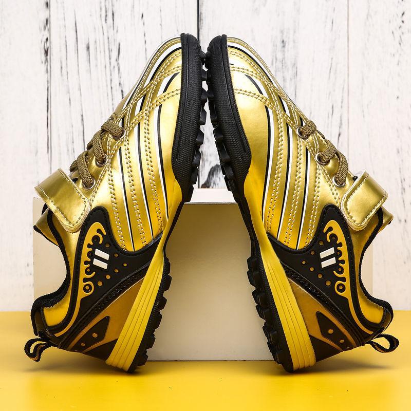 LSYAAAAA Kids Football Shoes Nam Ngắn Nail Trường Tiểu học Magic Clasp Vàng Chelsea Football Shoes Nữ Chống Trượt Race Sneakers