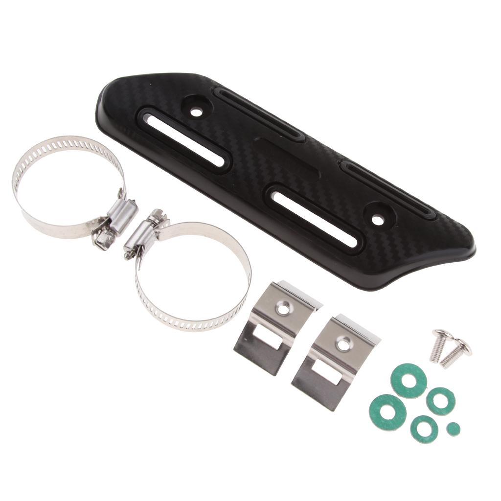 Universal Motorcycle Exhaust Heat Pipe Protector Black