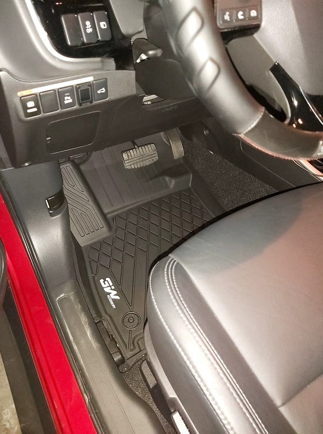 Thảm lót sàn xe ô tô Mitsubishi Outlander 2016-2022 đến nay ,chất liệu nhựa TPE đúc khuôn cao cấp nhãn hiệu Macsim 3W -2 hàng ghế