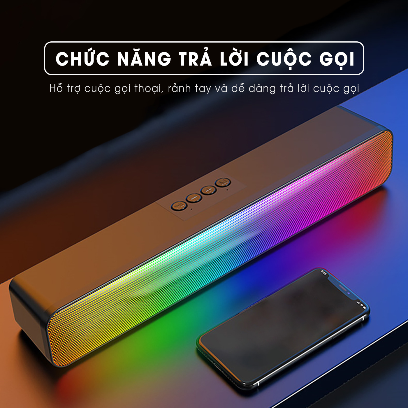 Loa Bluetooth RGB E3562 - Âm Thanh Vòng 8D , LED RGB ( Bảo Hành 1 Năm)