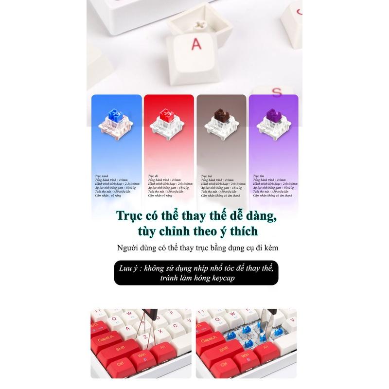 Bàn phím cơ không dây Dual Mode Newmen GM680 -Hàng chính hãng