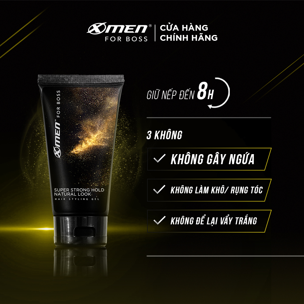 Keo vuốt tóc X-Men For Boss Gel Super Strong Hold Nature Look 150g