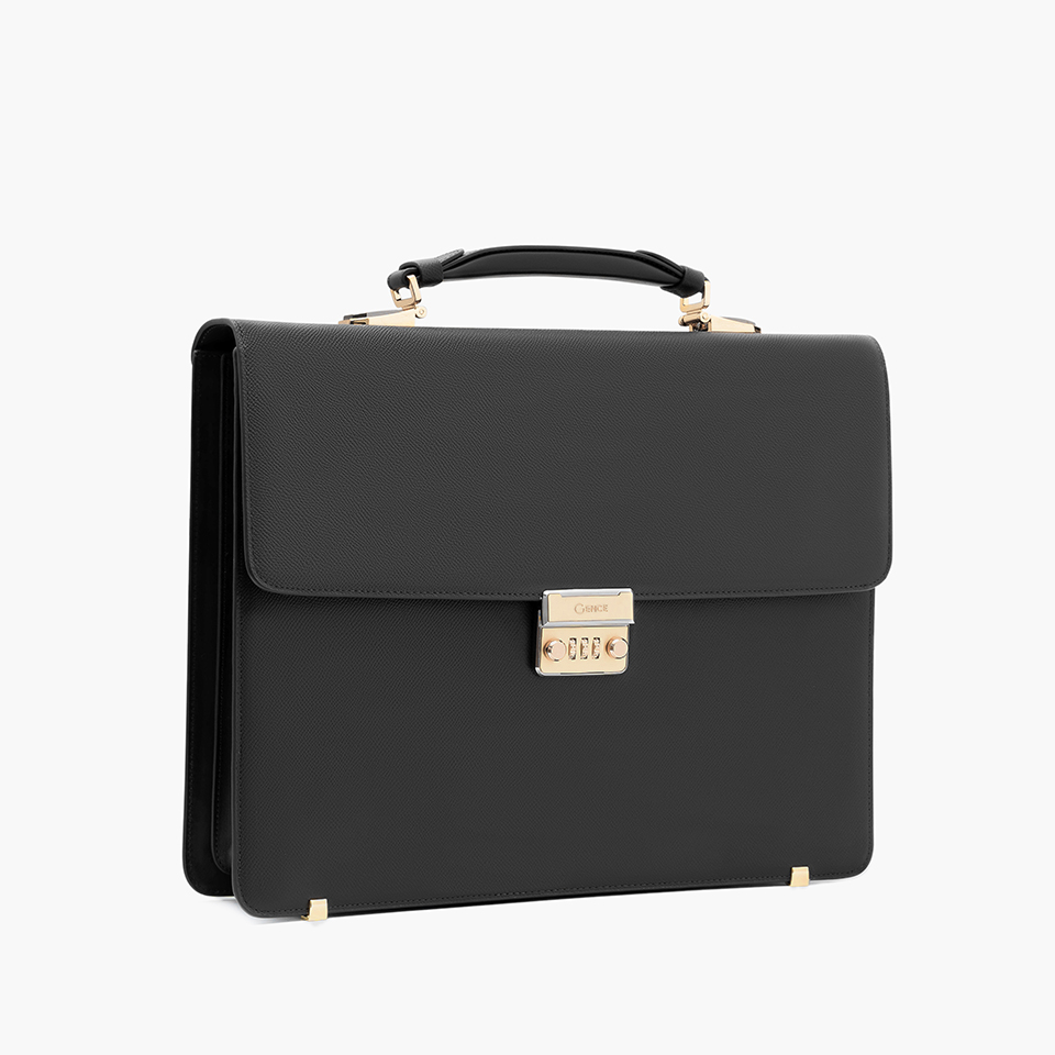 Cặp Xách Nam Công Sở Khóa Số Da Bò Vân Epsom CTS25