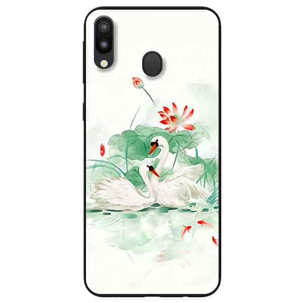 Ốp lưng in cho Samsung M20 Mẫu Đôi Thiên Nga