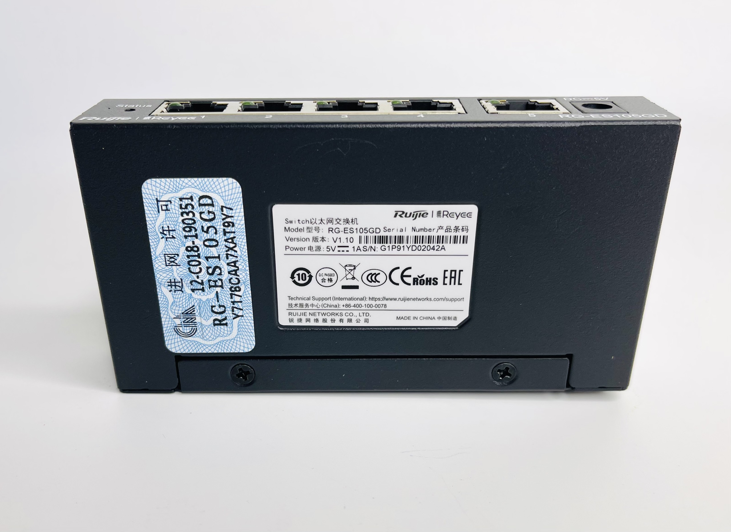 Switch Ruijie Reyee RG-ES105GD 5-Port, Hàng Chính Hãng.