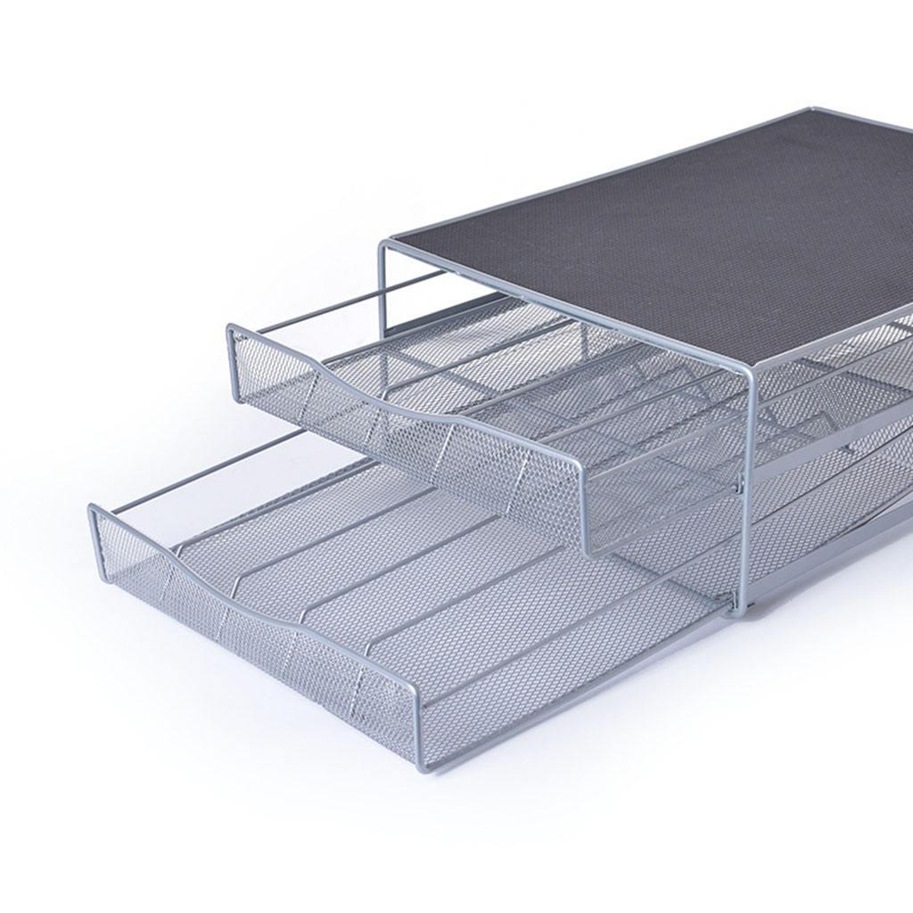 Iron Coffee Capsule Storage Organizer Holder 2 Layer Space Saving Counter