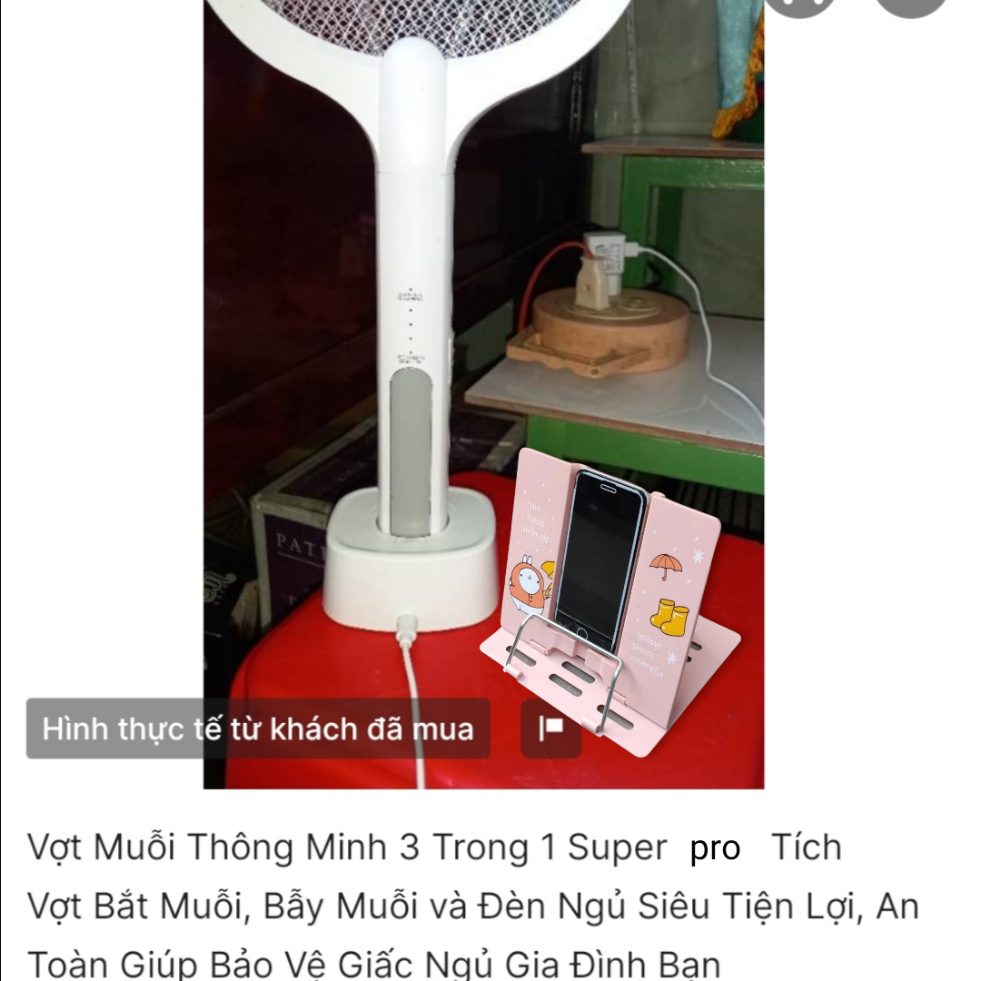 ( Hàng Cao Cấp ) Vợt Muỗi Thông Minh 3 Trong 1 Super Pro Tích Hợp Vợt Bắt Muỗi, Bẫy Muỗi và Đèn Ngủ Siêu Tiện Lợi, An Toàn Giúp Bảo Vệ Giấc Ngủ Gia Đình Bạn ( Tặng kê điện thoại )