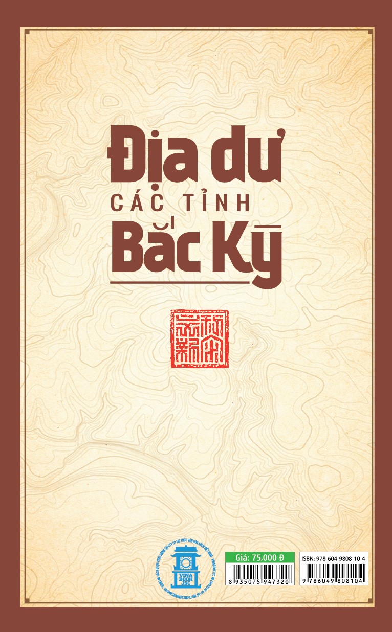 Địa Dư Các Tỉnh Bắc Kỳ