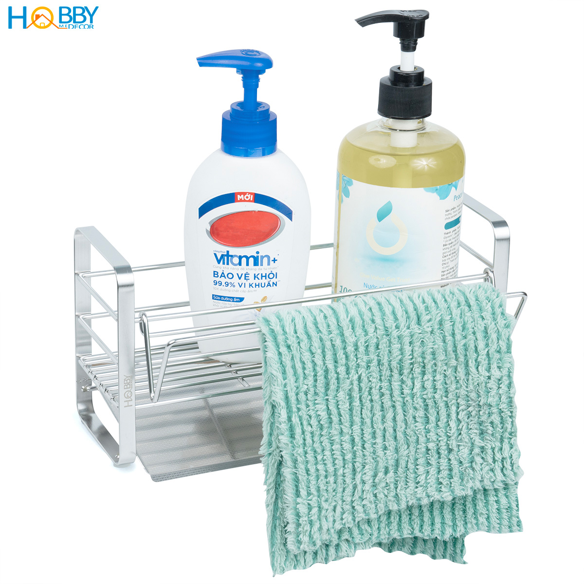 Kệ để dụng cụ rửa chén gác chậu rửa inox 304 Hobby home decor KRC12