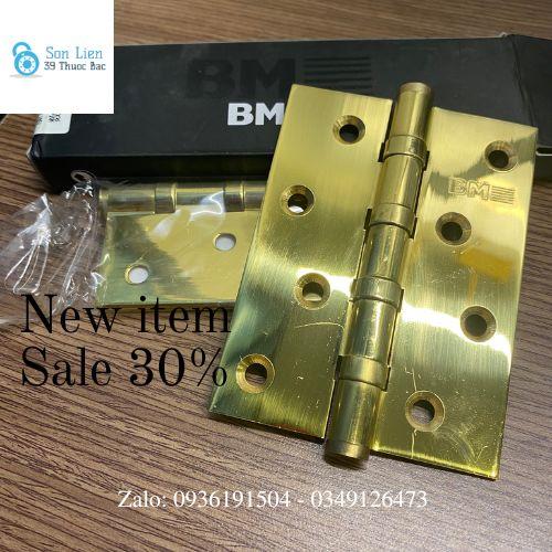 BẢN LỀ CỬA BM ĐỒNG THAU MÀU VÀNG CHO TỦ GỖ