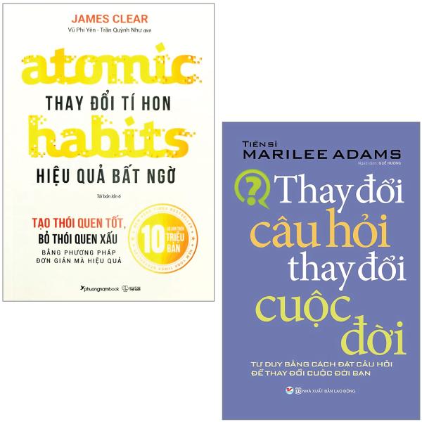 Combo Sách Atomic Habits – Thay Đổi Tí Hon Hiệu Quả Bất Ngờ  Thay Đổi Câu Hỏi Thay Đổi Cuộc Đời Bộ 2 Cuốn