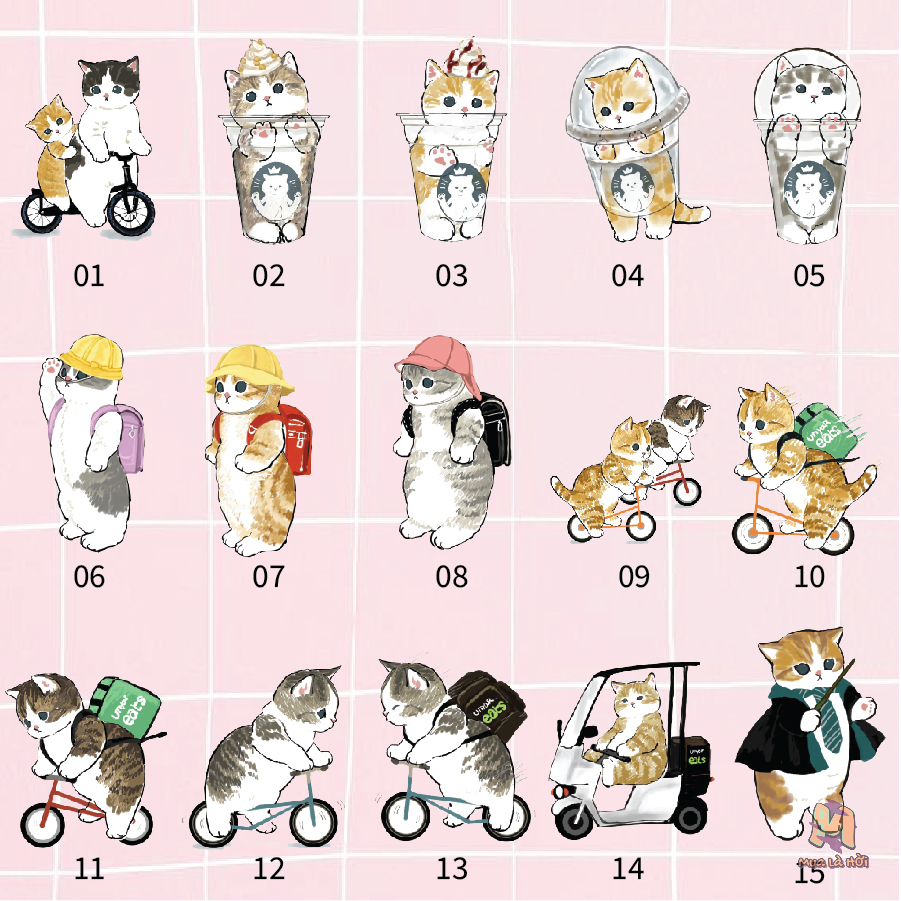 Miếng dán Stickers In Hình Mèo 02