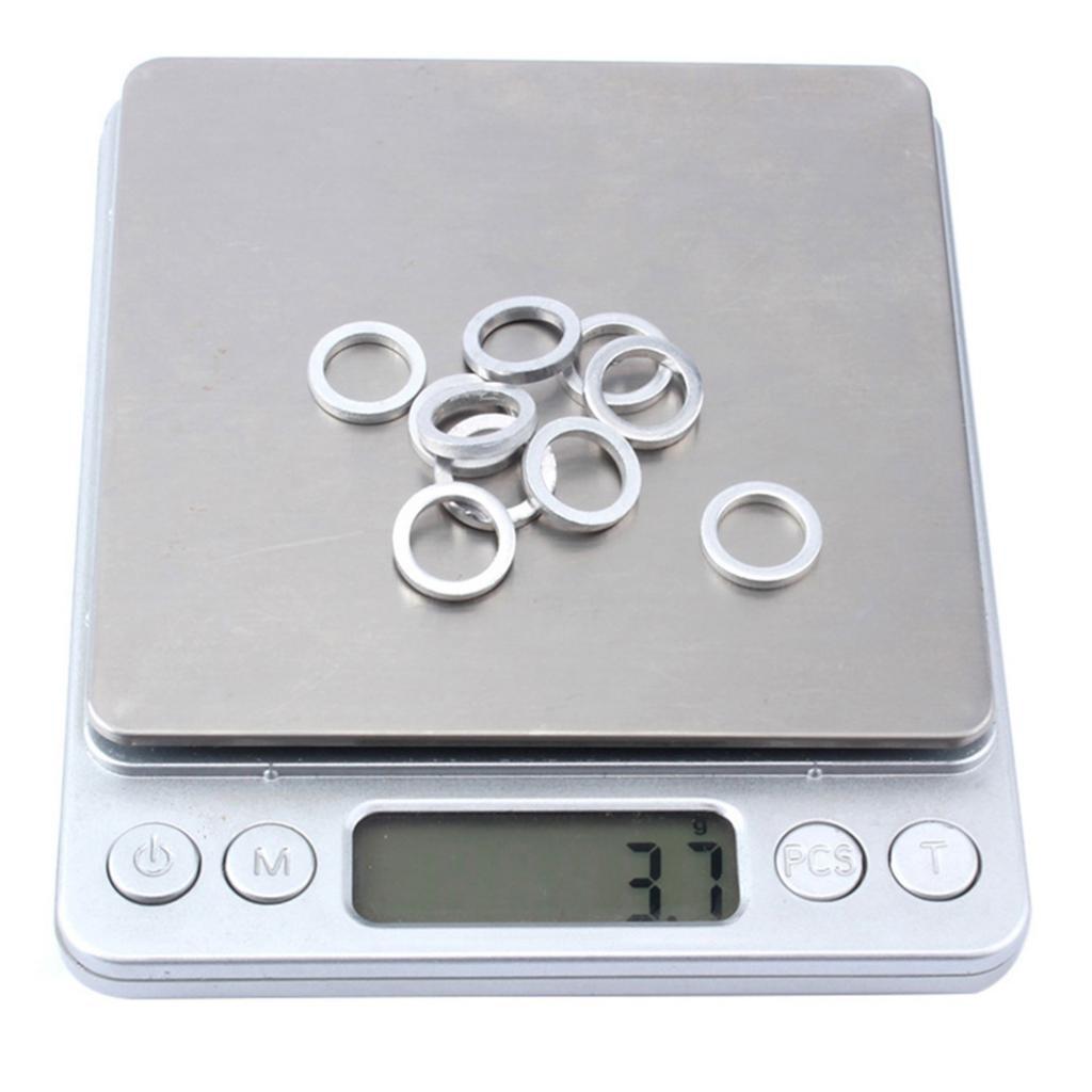 10Pcs Bicycle Headset Spacers,MTB Road Mountain Bike Stem Spacers Aluminum Alloy Bike Bicycle Handlebar Spacers Front Stem Fork Washer