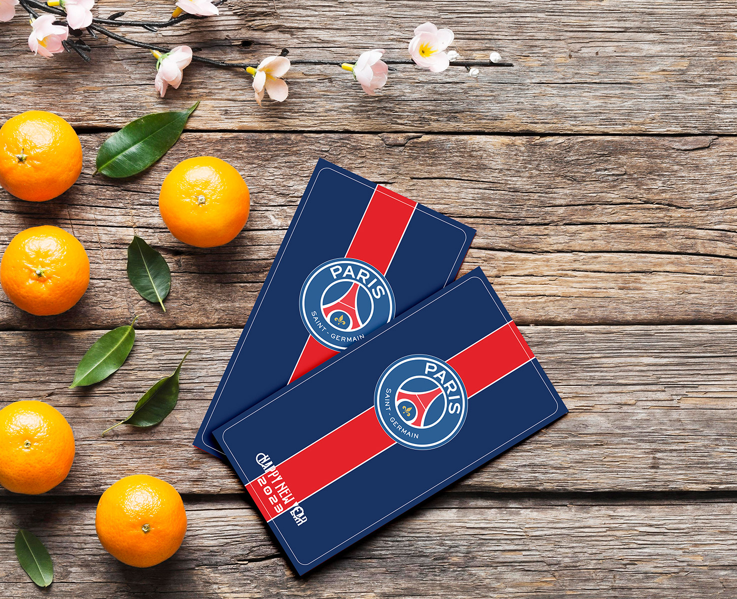 Combo 10 Bao Lì Xì Năm Mới 2023 Quý Mão (FC PSG) 8X16cm - May Mắn - Sang Trọng - Siêu Ý Nghĩa