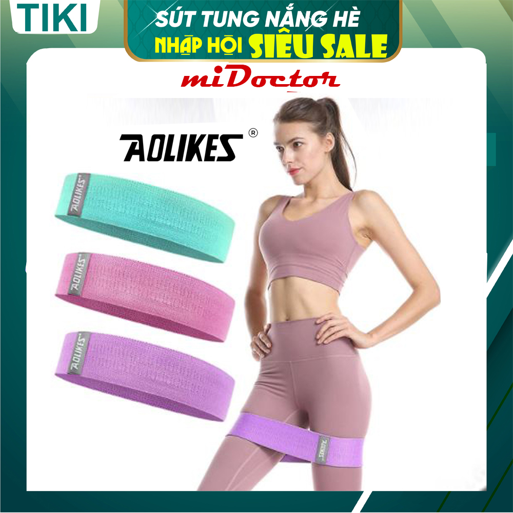 Bộ 3 dây kháng lực tập cơ mông đùi chân Hip Resistance bands Aolikes YE-3604