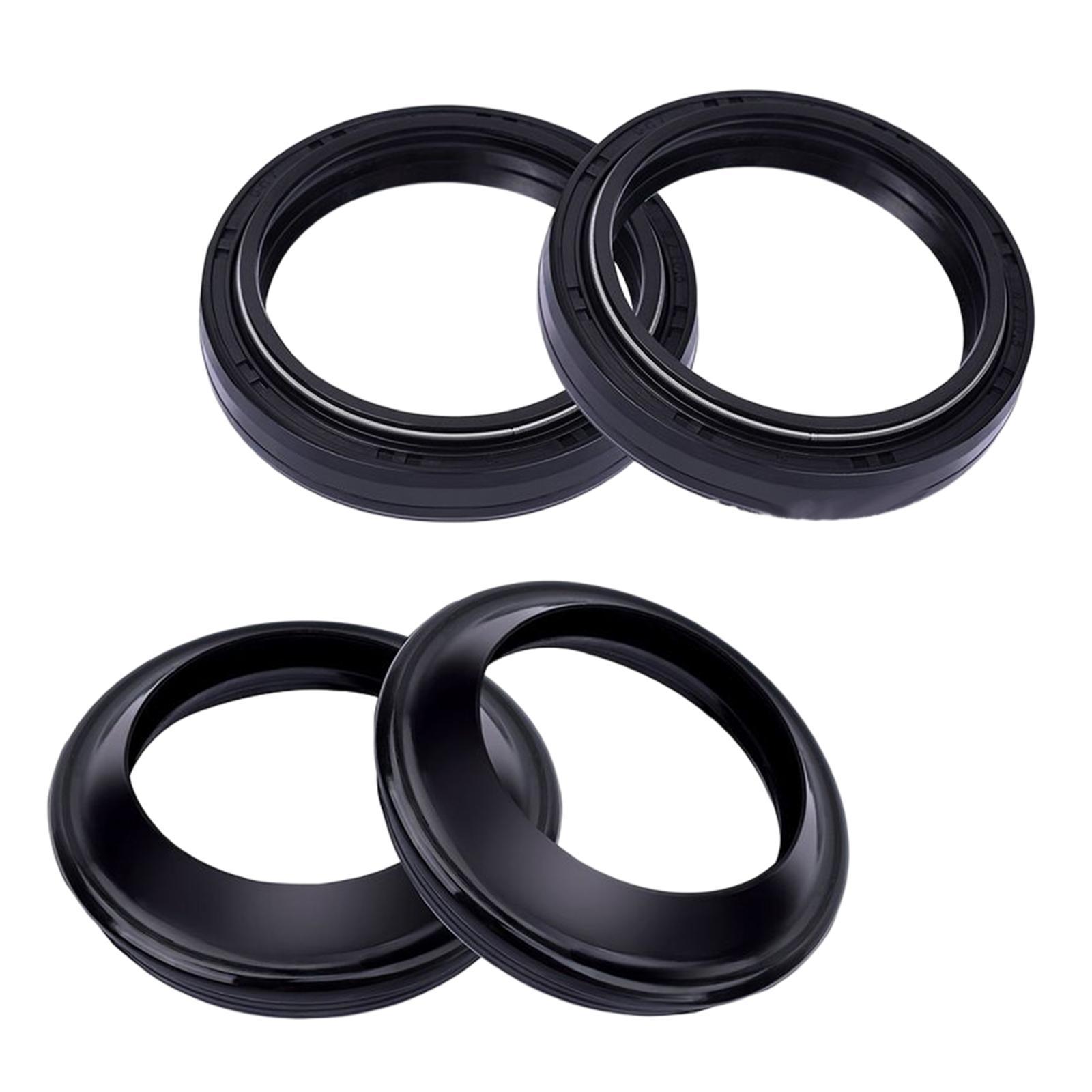 4Pieces Motorcycle Front Fork Dust and Oil Seal Accessories Durable High Performance Premium Replaces Spare Parts