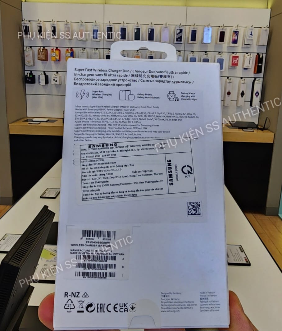 Đế sạc Đôi không dây Samsung 15w - Hàng Chính Hãng