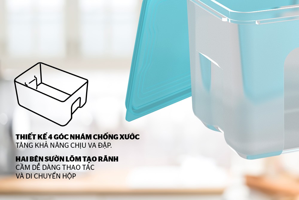 Bộ 4 hộp bảo quản thực phẩm SUNHOUSE Biozone KB-ST4P01