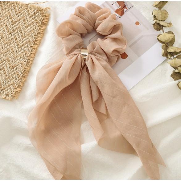 Dây buộc tóc lụa mềm vintage Scrunchies cao cấp loại 1 HD53